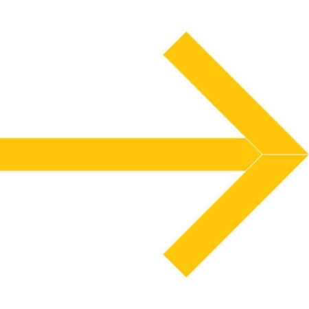 Superior Mark Floor Marking Arrows, 2in, Yellow, 41.5in w x 34in, Vinyl IN-40-637-V